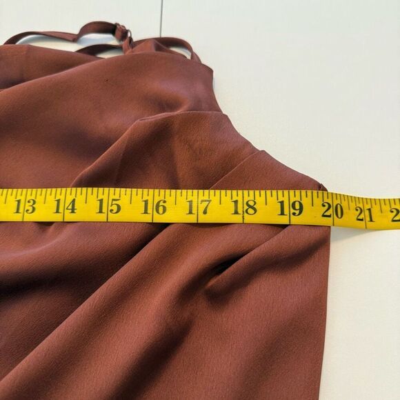 Sugar Lips Baltic Born Copper Brown Charisma Drape Neck Maxi Dress Sz 1X NWT - Picture 8 of 15